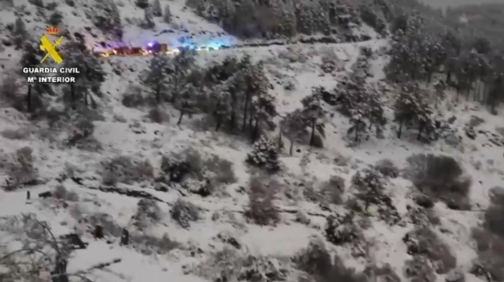 Zona de la Nacional 502 donde ha ocurrido el accidente de la quitanieves.