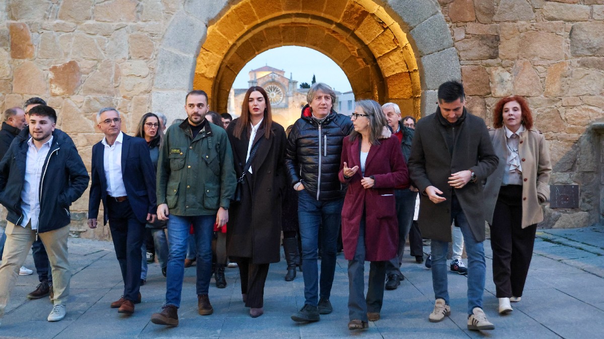 Carlos Martínez en el primer día de campaña en Ávila.