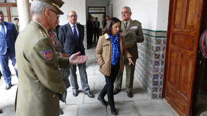 Margarita Robles en el Archivo Militar en octubre.