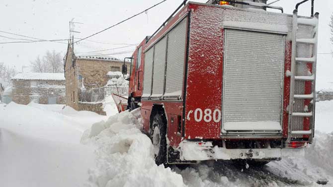 Intervención de los bomberos en enero de 2018.