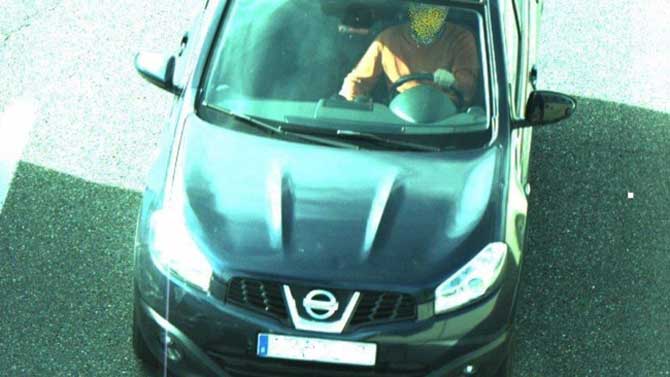 Imagen de una cámara de la DGT para detectar el uso del cinturón.