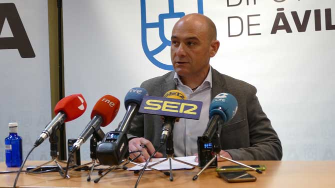 Carlos Moral en la rueda de prensa sobre la moción de censura.