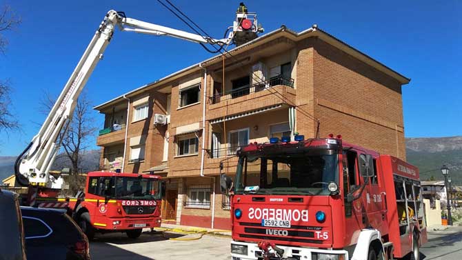 Incendio en una vivienda de La Adrada.