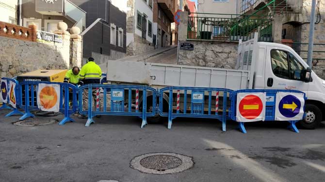 Obras en la calle Méndez Vigo.