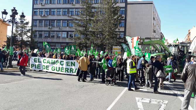 Manifestación de agricultores en Ávila en enero.