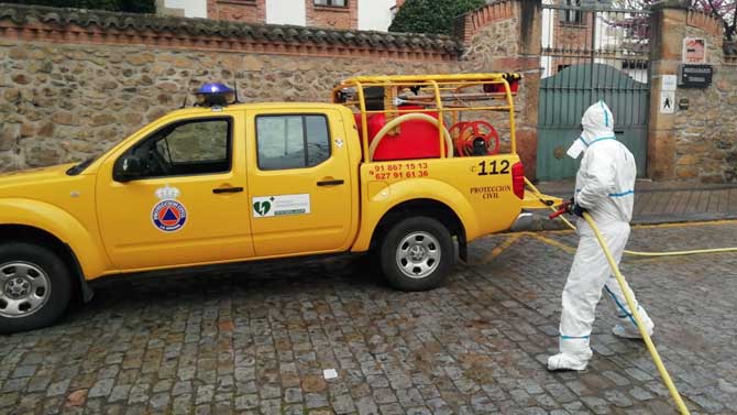 Labores de desinfección en La Adrada.