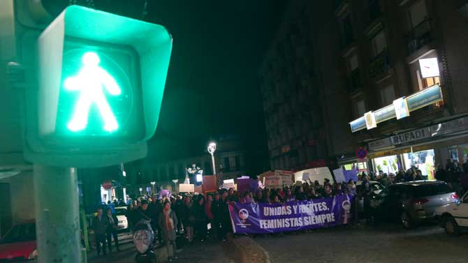 Manifestación feminista en Ávila en 2019.