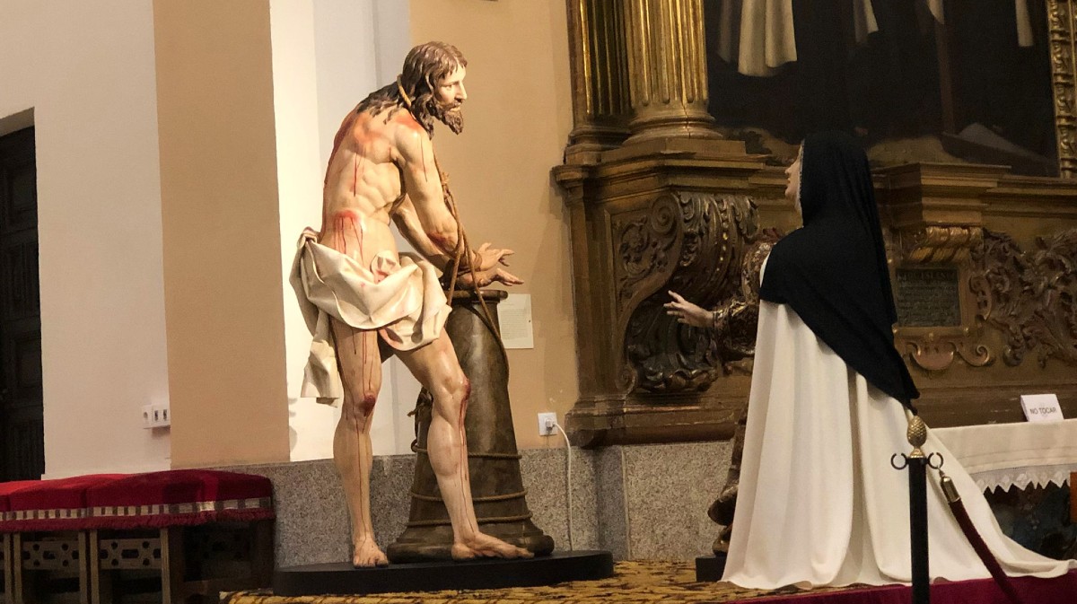 ‘Cristo atado a la columna y santa Teresa’ que ha presidido las ‘Meditaciones de la Pasión con Santa Teresa.