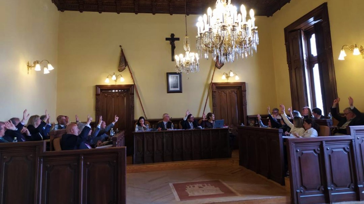 Votación en el pleno de marzo del Ayuntamiento de Ávila.