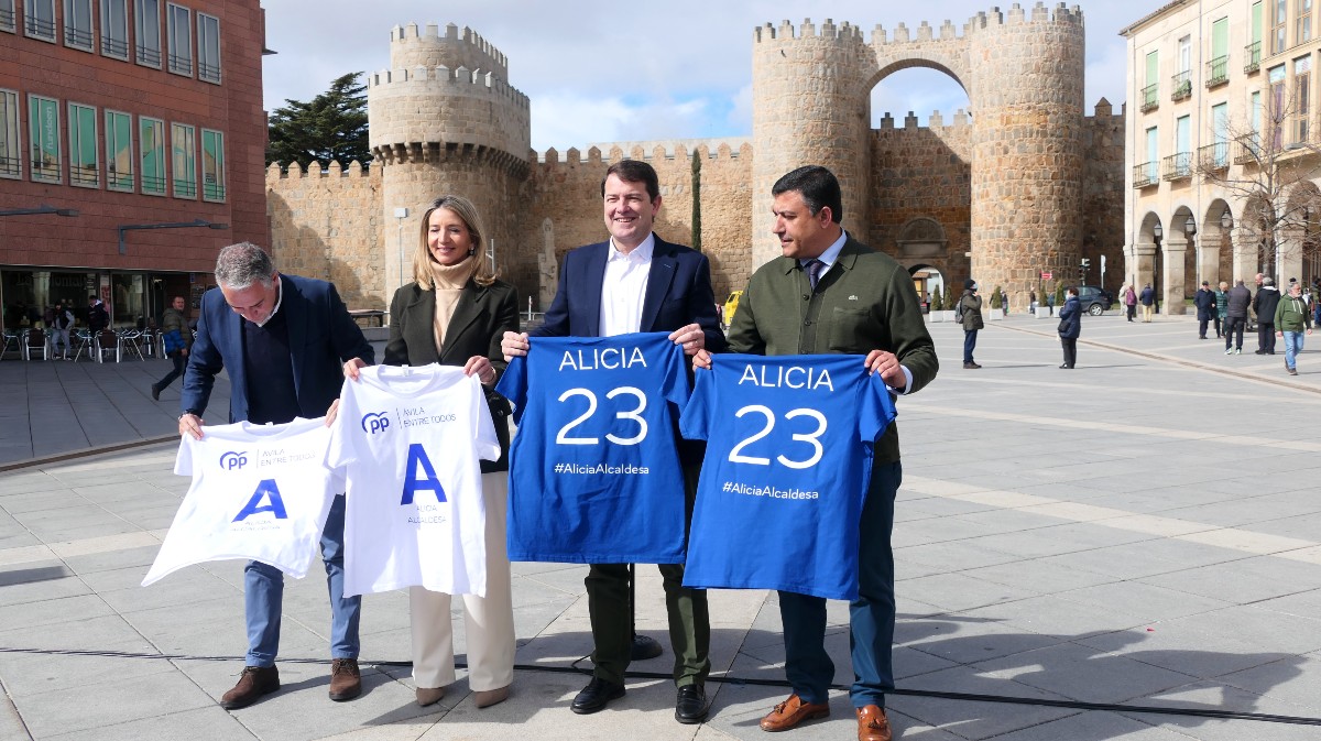 Elías Bedondo, Alicia García, Alfonso Fernández Mañueco y Carlos García.