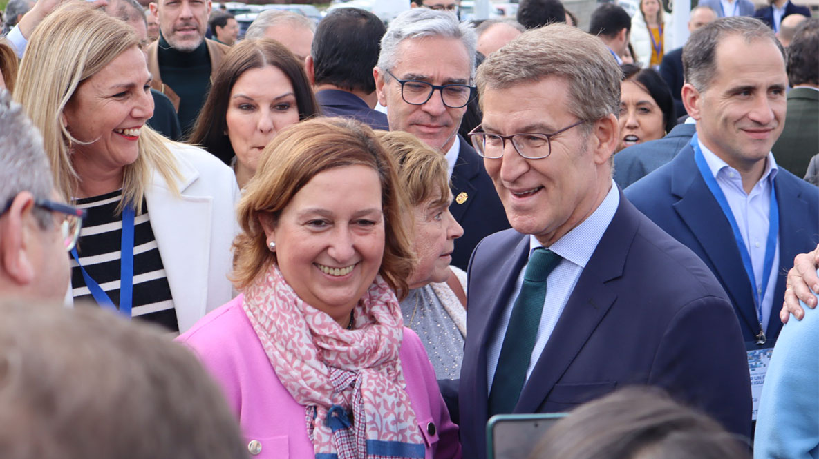 El presidente del PP, Alberto Núñez Feijóo, en Ávila