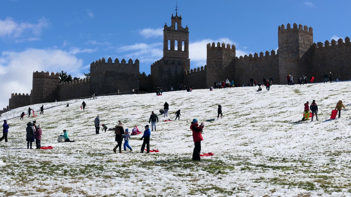 Nieve en Ávila a comienzos de mes.