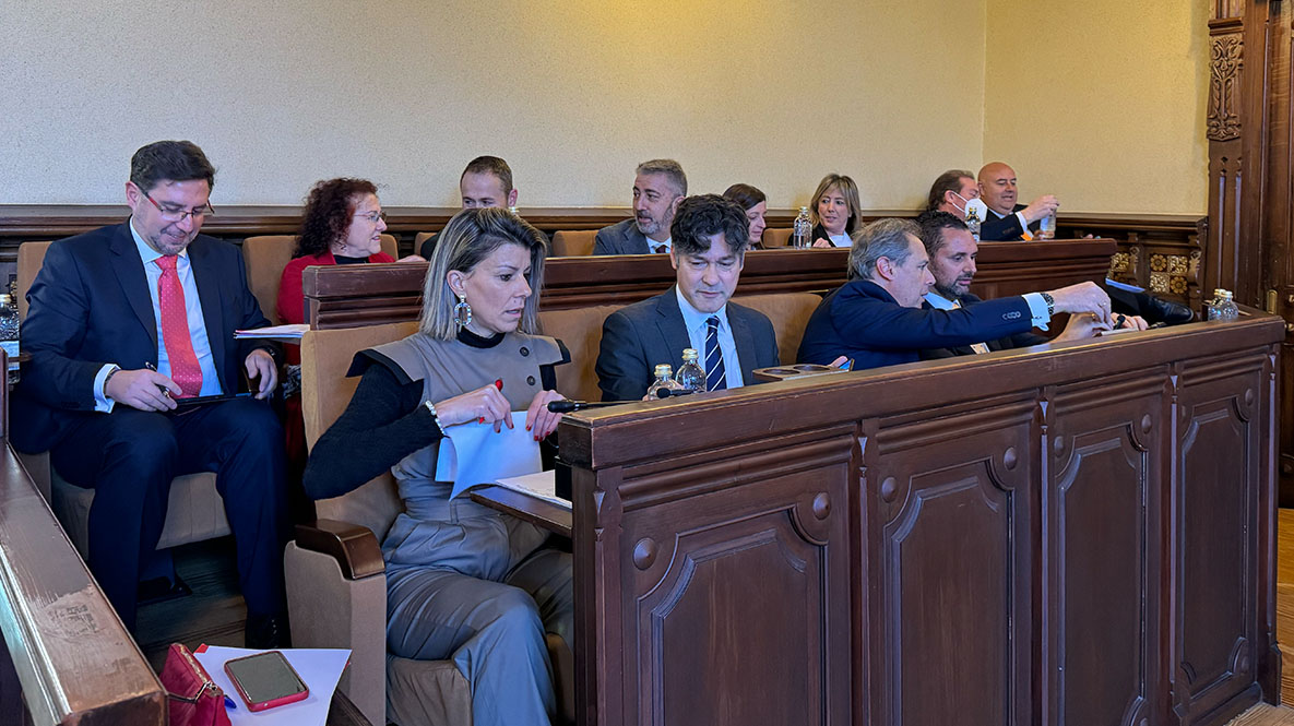 Miembros del PSOE y Por Ávila durante el último pleno