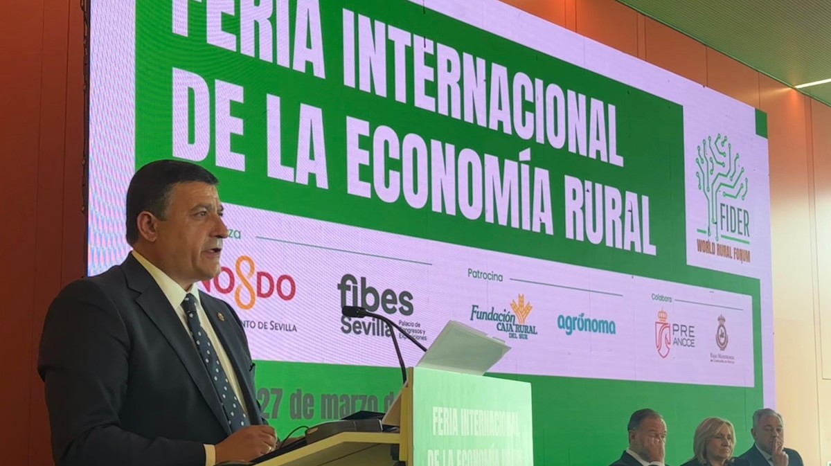 Carlos García en Sevilla, en la Feria Internacional de Desarrollo Rural (FIDER).