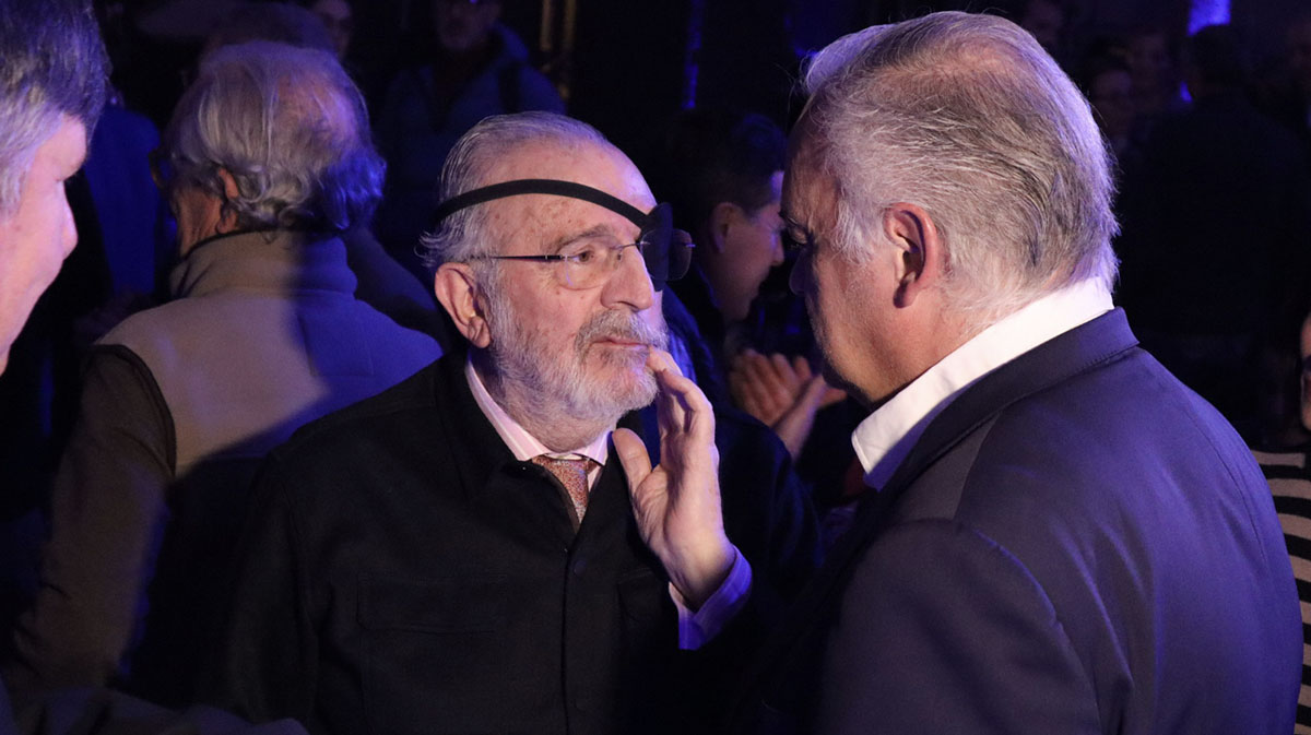 Agustín Díaz de Mera con el eurodiputado del PP Esteban González Pons