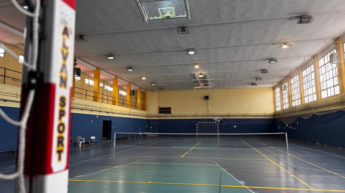 Interior del pabell&oacute;n de la Ciudad Deportiva, donde se levantar&aacute; uno nuevo.