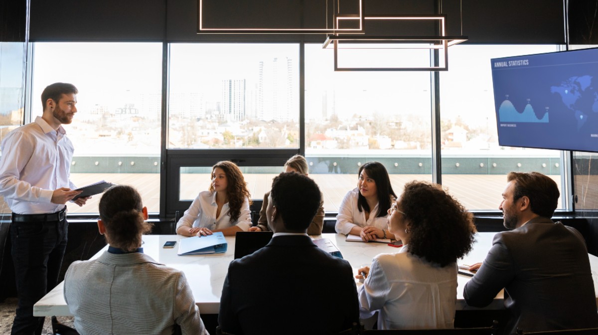 Imagen de archivo de una reuni&oacute;n de formaci&oacute;n empresarial.
