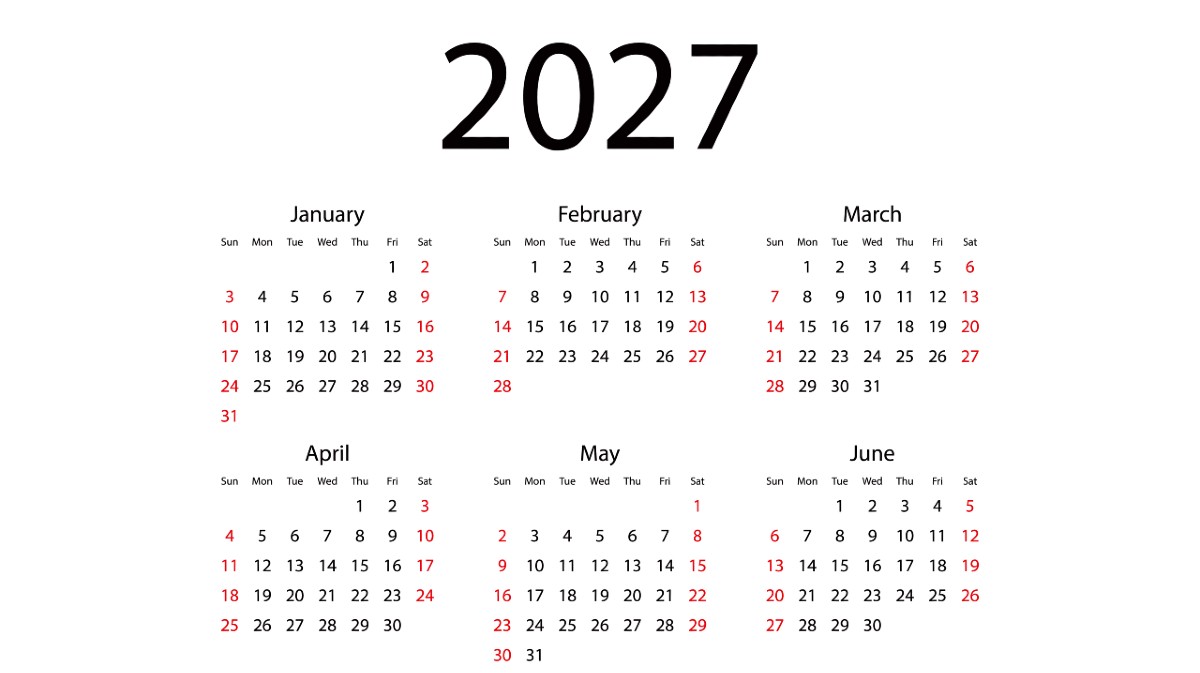 Calendario de 2027.