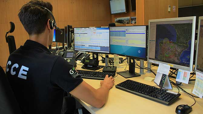 Sala de operaciones del 112.