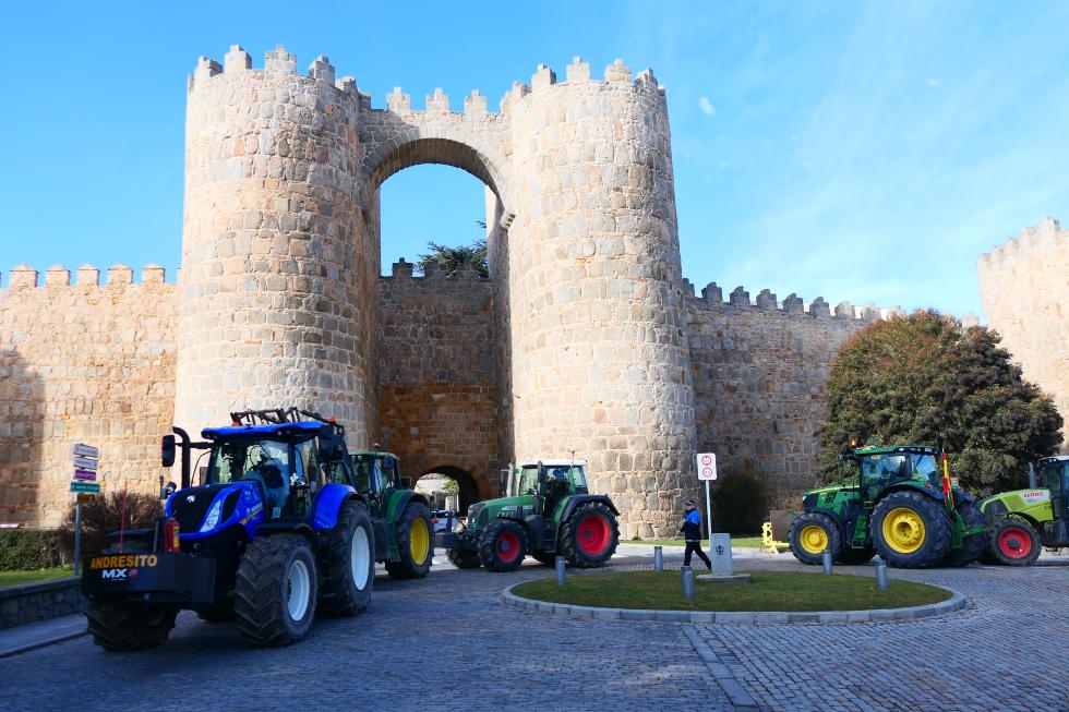 Manifestaci&oacute;n agraria en &Aacute;vila el 30 de enero.