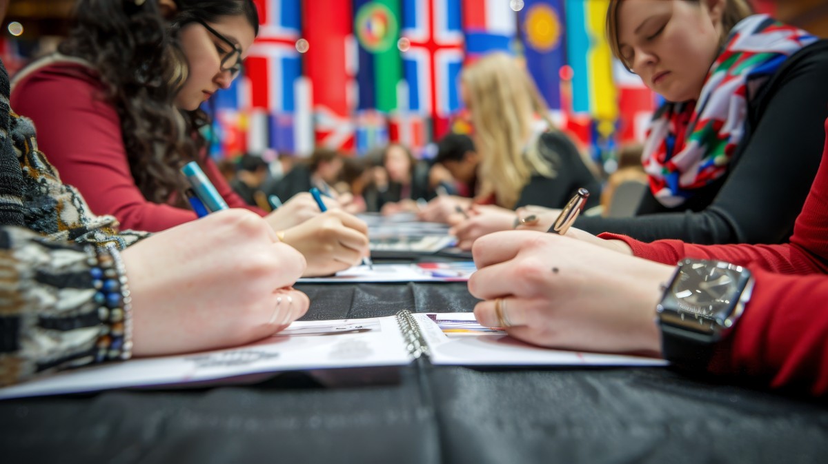 Imagen de archivo de un taller de idiomas.