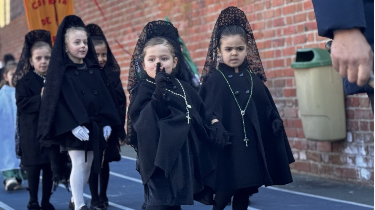 Procesi&oacute;n de La Borriquilla en el colegio Pablo VI