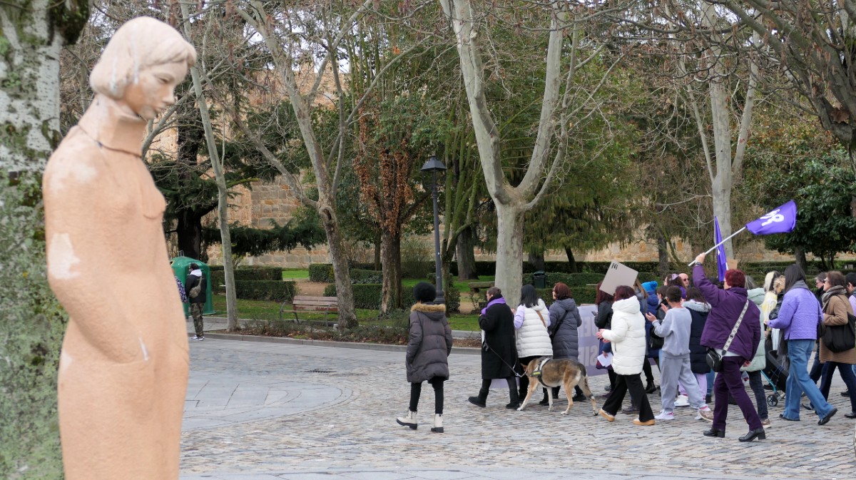 Mnaifestaci&oacute;n del 8M en &Aacute;vila.