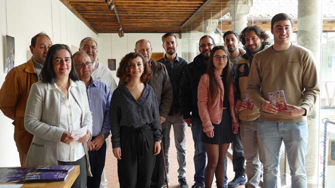 Presentación de las fiestas de San Segundo, con Sánchez-Reyes, Pedrero y Casanueva (a la derecha).