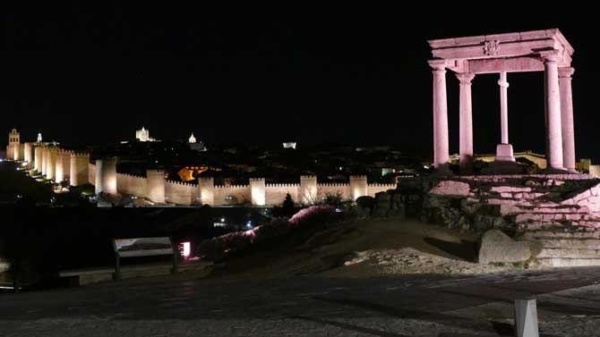 Nueva iluminación de los Cuatro Postes.