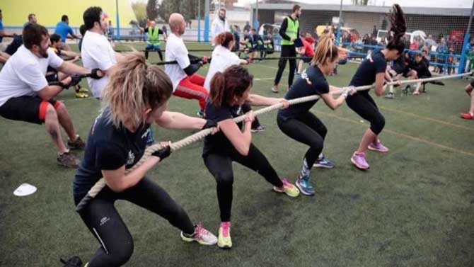 Alumnas de la Escuela de Policía en los Cops&Army Games 2019.