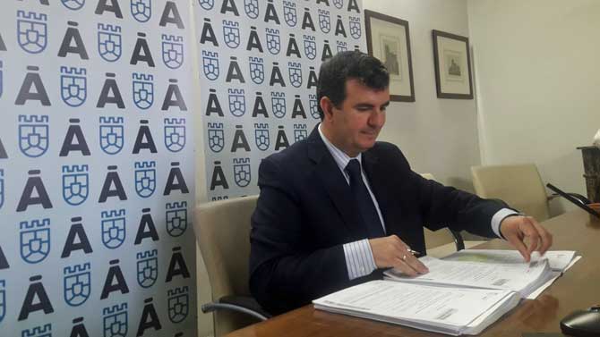 Juan Pablo Martín, portavoz del equipo de Gobierno, tras la Junta de Gobierno.