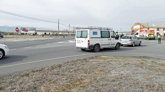 Control de tráfico de la Guardia Civil.