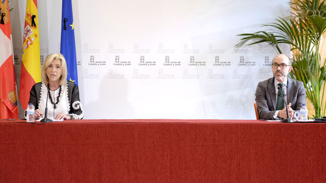 Rueda de prensa de los consejeros de Sanidad y Cultura.