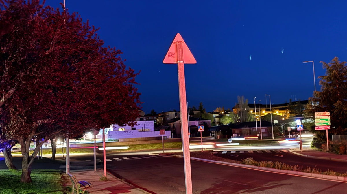 Algunos puntos de la carretera de Valladolid sin luz