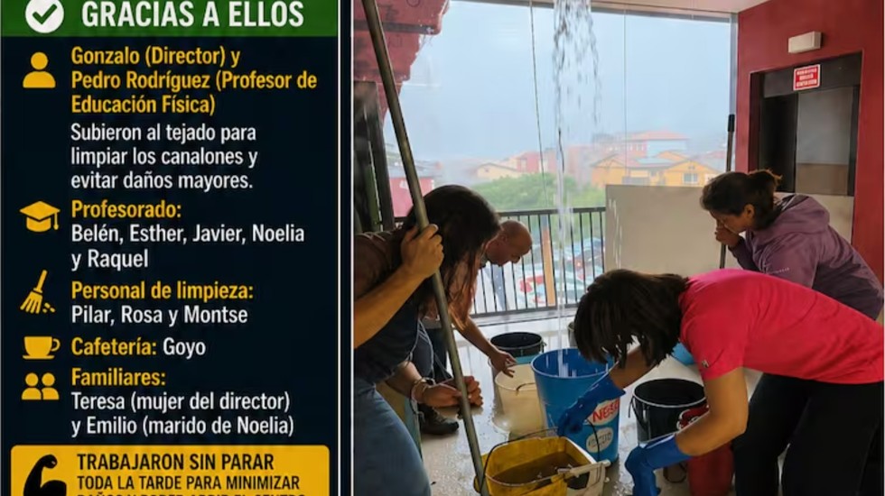 Mensaje distribuido por el AMP&Acirc; tras la inundaci&oacute;n del IES Arenas de San Pedro.
