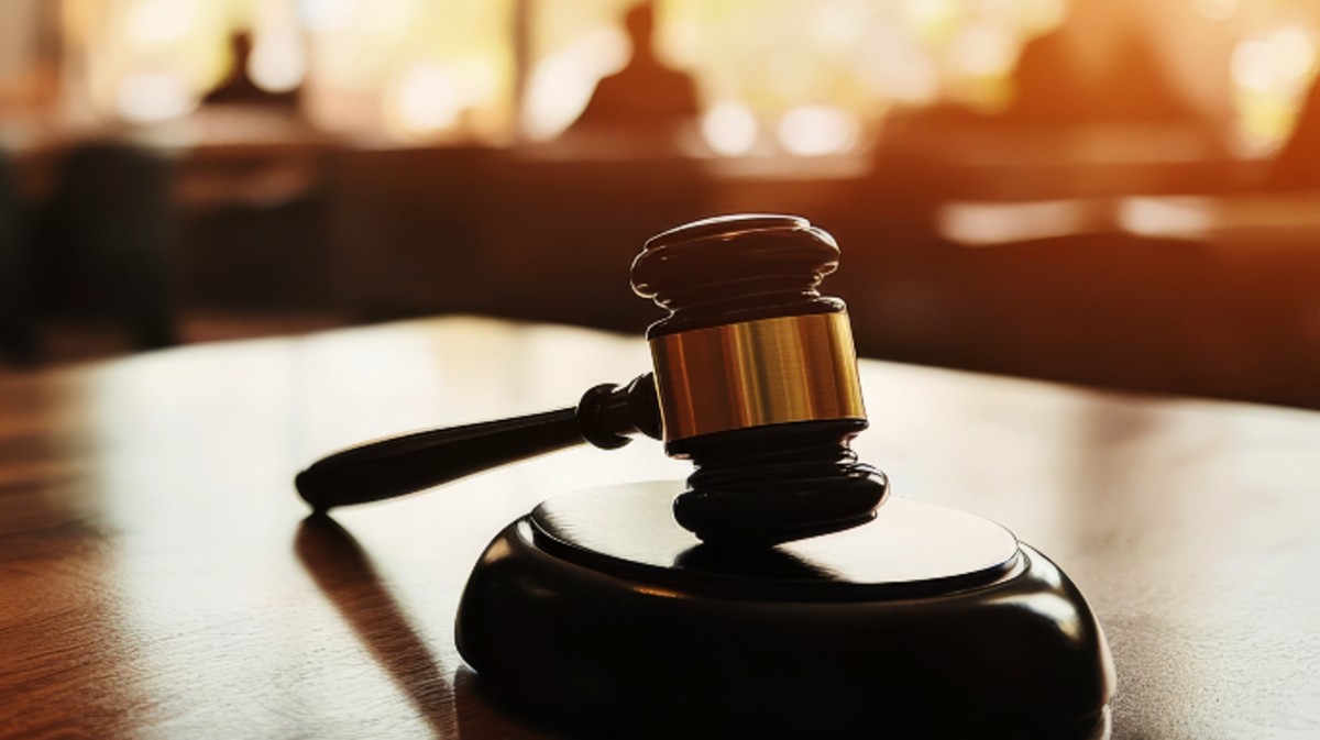 Imagen de archivo del mazo de un juez durante una vista oral.