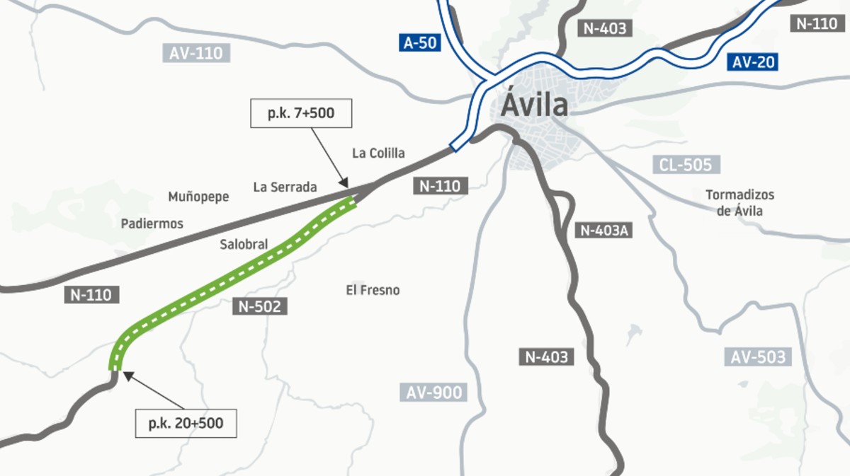 Inicio de la rehabilitación sostenible de 13 kilómetros de la N-502 con 2,68 millones de inversión