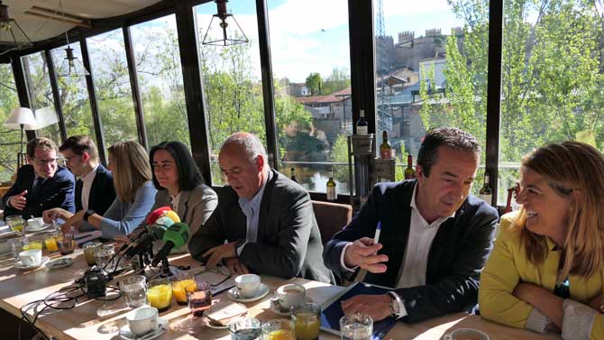 Rueda de ptrensa de los candidatos del PP.