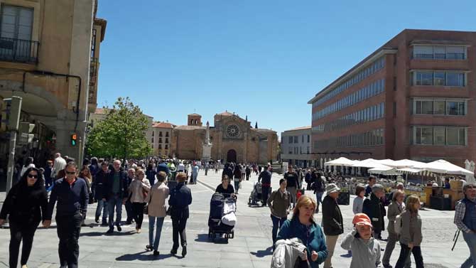 La plaza de Santa Teresa en la mañana del sábado.
