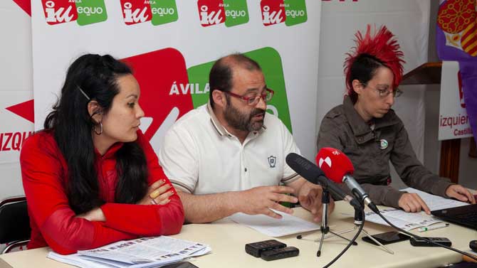 Laura García, José Jimènez y Leonor Jiménez, candidatos de IU.