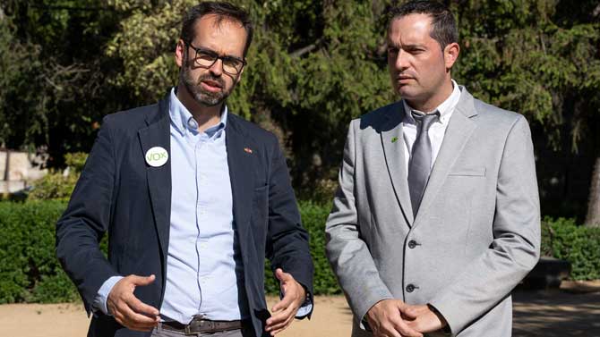 Jesús García Conde, candidato de Vox a la Junta, y David Sierra, candidato por Ávila.