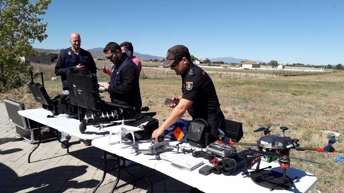 Jornadas operativas policiales sobre drones.