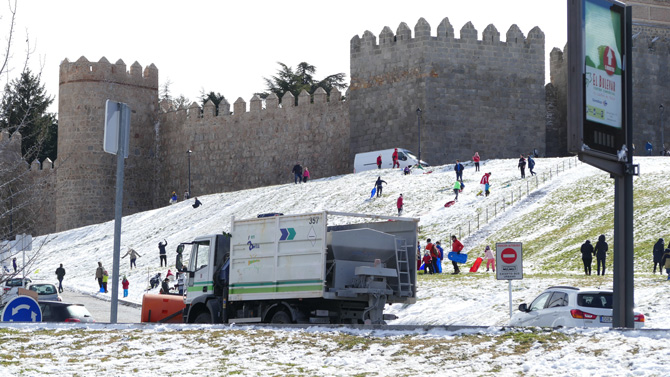 Nieve sobre Ávila.