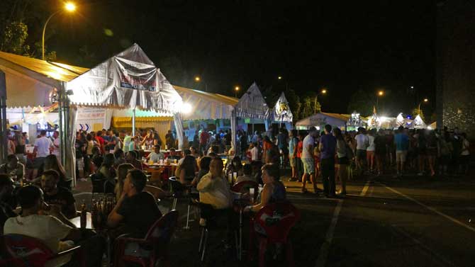 Casetas en las Fiestas de Verano.