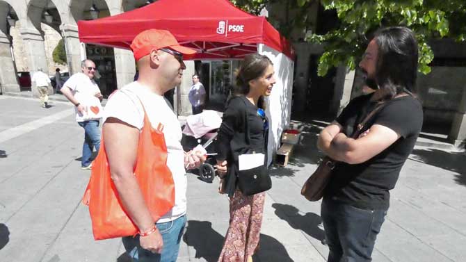 Yolanda Vázquez en el Mercado Grande el domingo por la mañana.