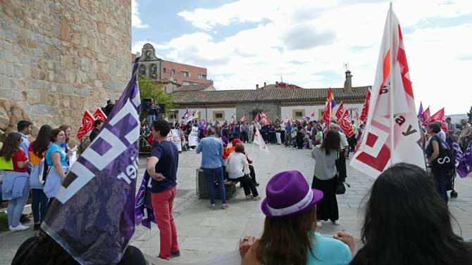 Manifestación del Primero de Mayo en Ávila.