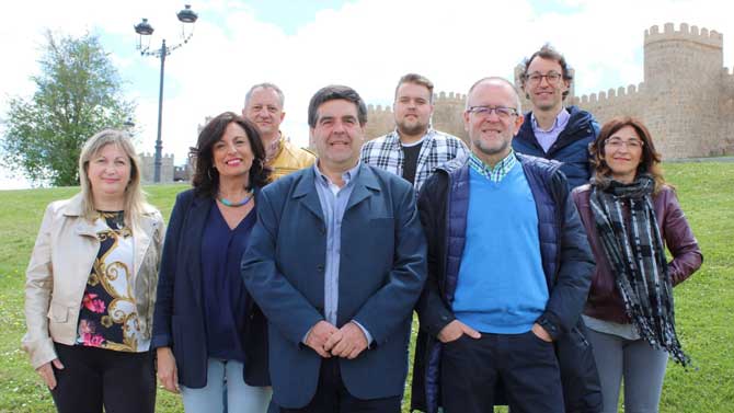 Javier Cerrajero con candidatos de UPyD.