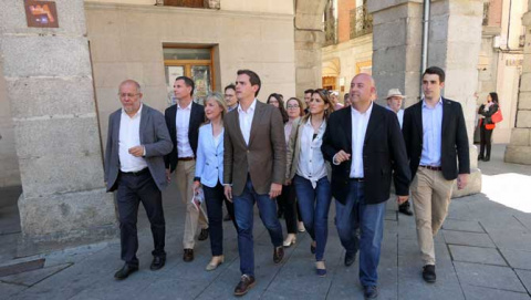 Albert Rivera con los candidatos de Ávila.