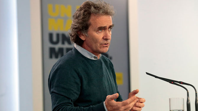 Fernando Simón durante la rueda de prensa.