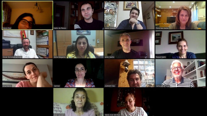 Reunión telemática de la Corporación de Las Navas del Marqués.